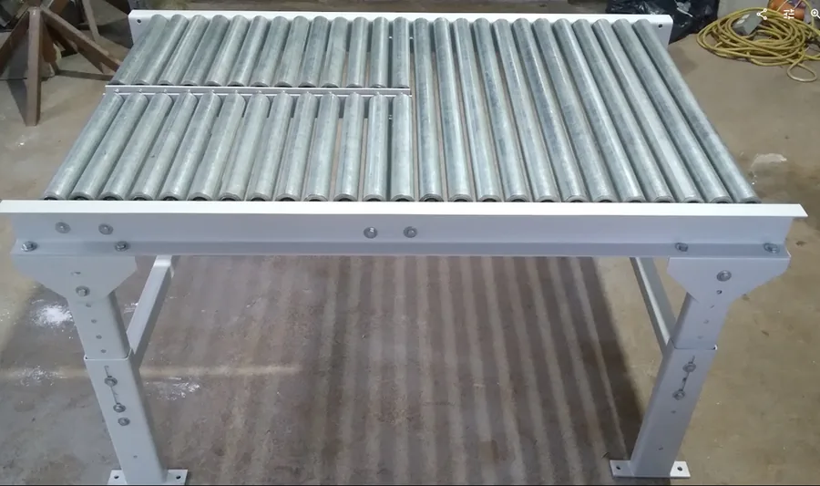 Transportador de rodillos en acero inoxidable fabricado por SEEA